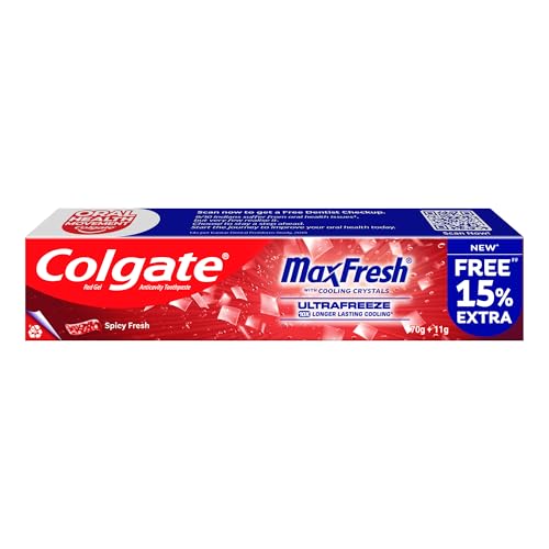 Colgate Toothpaste Maxfresh Spicy Fresh- 80 G (Red Gel)