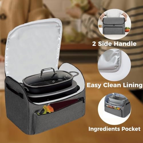 CWOQOCW Outdoor Slow Cooker Storage Bag Oxford Cloth Travel Carrying Case, With Handle For Camping Picnic Kitchen Supplies - Image 4