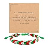 LANWLOSI Iran Bracelet for Men Women Country Flag Color Wrist Wrap Bracelet Boho Green White and Red Patriotic String Thread Brac-elet Iranian Protection and Lucky Jewelry Accessories