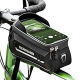 WEIZHIS Sacoche Velo Cadre, Sacoche Guidon Velo étanche,Compatible avec Les écrans Tacti...