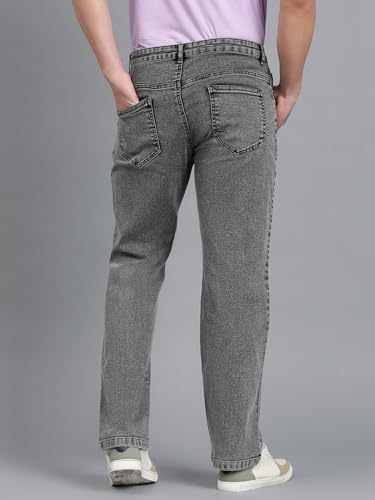 Image of KOTTY Men's Solid Straight Fit /Skinny Fit /Relaxed Fit Comfortable and Strechable Stylish Looking Jeans