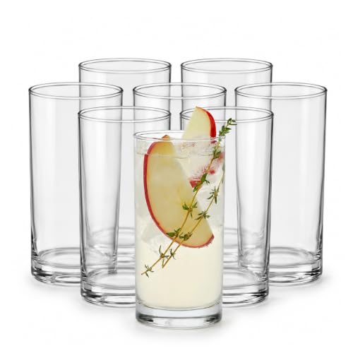 Libbey Heavy Base Drinking Glasses Set of 8, 15.5 Oz Elegant, Weighted Clear Water Glasses...