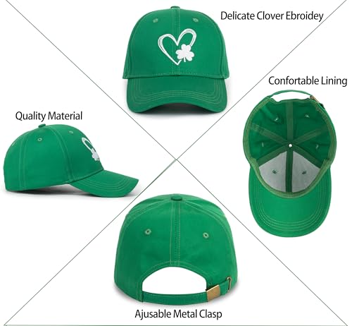 Casquette de baseball Saint-Patrick trèfle 4 feuilles vert ajustable accessoire - 7