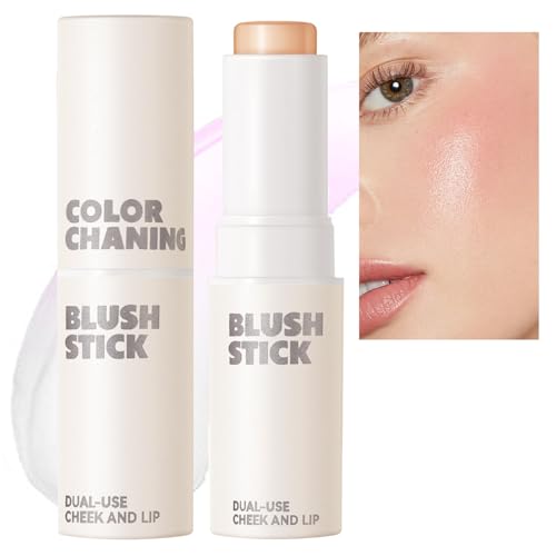 Cream Blush Stick, Temperature Change Blushers For Cheeks Mature Skin Make Up Creamy Lightweight Versatile Natural Glow For All Skin
