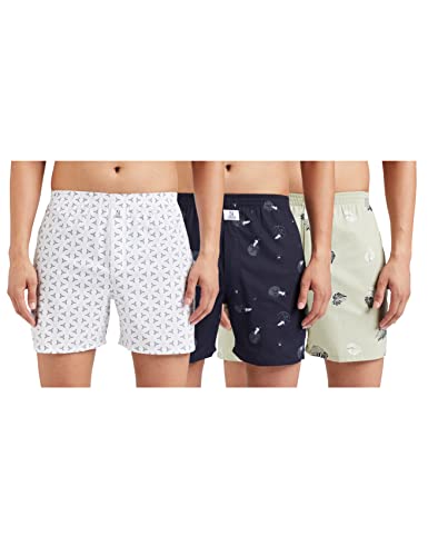 Image of Longies Men's Cotton Printed Regular Boxer Shorts
