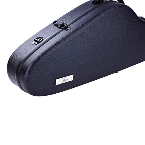Aileen Violin Hard Case 4/4 Full Size Luxury with Hygrometer Suspension, Dark Black - Thumbnail 2