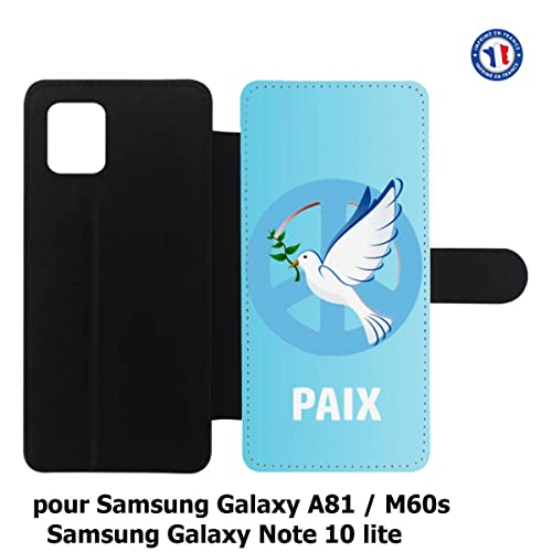 Étui Note 10 Lite antichoc avec fermeture aimantée blanche - 2