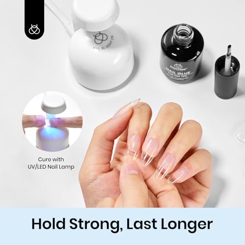 beetles Gel Polish 9 In 1 Gel Nail Glue for Clear Acrylic Nail Tips 2 Pcs 15ml Long Lasting Nail Gel Kit for False Nails Tips, Base Blooming Nail Gel, Spring Nail Art, U V Light Required - Thumbnail 3