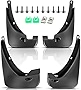Set of 4 Mud Flaps Splash Guards for Toyota RAV4 2006-2012 Sport Utility Without Factory Fender Flares