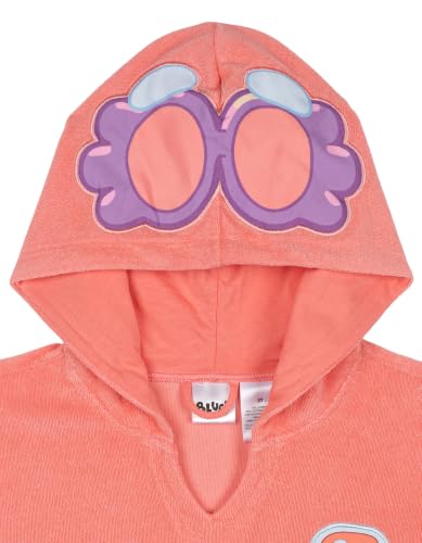 Image of Bluey Girls Loop Terry Cloth Hooded Swim Coverup Toddler to Big Kid Sizes (2T - 10-12)