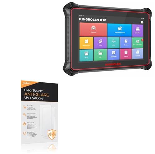 BoxWave Screen Protector Compatible With KINGBOLEN K10 obd2 scanner - ClearTouch Anti-Glare Anti-UV EyeCare (2-Pack), Filters out Harmful Blue Light Reduce Fatigue