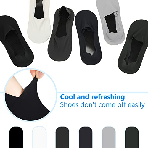 Satinior 10 Pairs No Show Socks Women Men Low Cut Liner Ice Silk Socks Nonslip Invisible Thin Socks (Assorted Color), One Size #TOP4