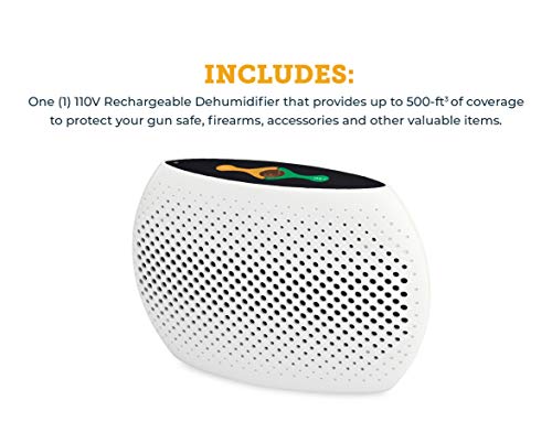 SnapSafe Rechargeable Dehumidifier Large, 75901 - Portable Moisture Absorbers for Gun Safes & Cabinets, Closets, & Pantries-Prevent Moisture Damage for Gun Safe Accessories, Firearms in Your Gun Vault