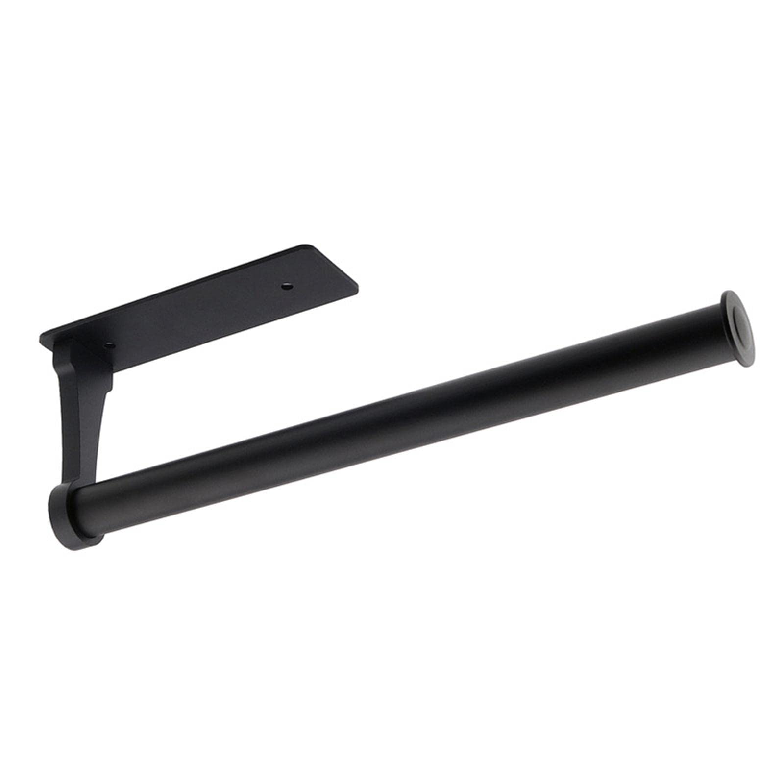 Soporte de papel higiénico y cocina negro de aluminio metálico de 12.4 pulgadas