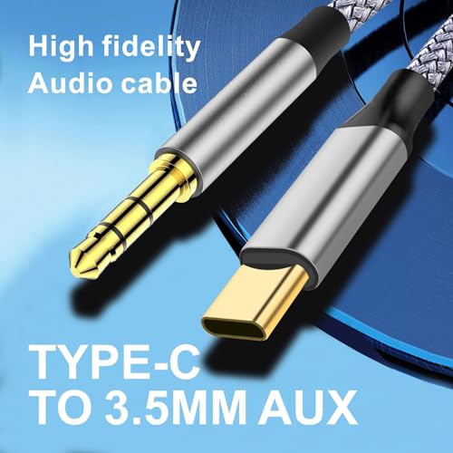 Cable USB C a Jack 3.5mm Audio Auxiliar 6.5FT miniatura 6