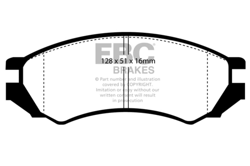 Image of EBC Brakes DP4839R Yellowstuff Street and Track Brake Pad ,Metallic
