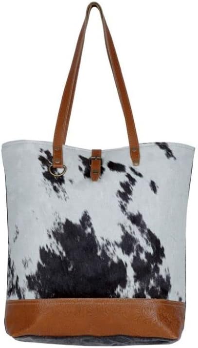 Hairon & Canvas Rock-Strewn Bag by Myrabag