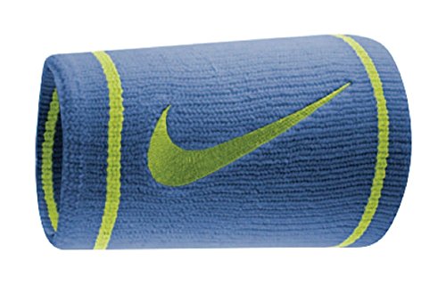 Munhequeira Grande Dri-Fit Doublewide Wristband 2 Unid, Único, Azul/Verde
