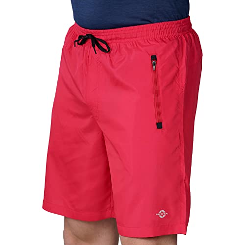 Image of Nivia Urban Peach Shorts for Men | Shorts for Gym | Sports Shorts | Running Shorts (Red /Black,XS)