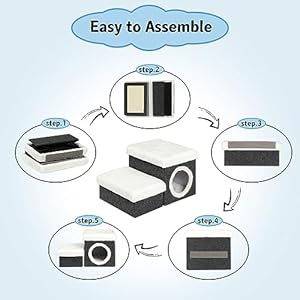 B-FSOBEIIALEO-Cat-House-Pet-Stairs-for-Beds-Sofa-Foldable-Dog-StairsSteps-2-Tier-Pet-Steps-with-Storage-Toy-Box-Small-Cat-house-for-indoor-house-Pet-Steps-Grey-157x126x126-inches - Cucciolini Doodles   B-FSOBEIIALEO-Cat-House-Pet-Stairs-for-Beds-Sofa-Foldable-Dog-StairsSteps-2-Tier-Pet-Steps-with-Storage-Toy-Box-Small-Cat-house-for-indoor-house-Pet-Steps-Grey-157x126x126-inches