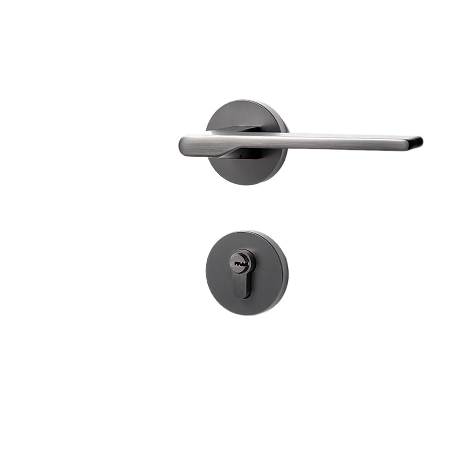 Serrure de porte intérieure chambre silencieuse noire en bois pour maison