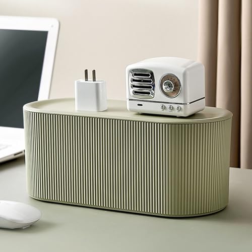YWHWLX Kabelmanagementbox, Kabelaufbewahrungsbox, Kabel-Organizer, 31 cm x 13,5 cm x 12,5 cm, Grün
