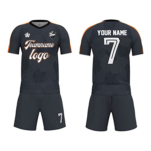 Custom 20+ Color V-Neck Jersey Soccer Uniform with Logo Text Number for Men Women Boy Girl