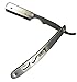 Classic Samurai CS-102 Stainless Steel Professional Barber Straight Edge Razor with 100 Lord Single Edge Razor Blades (Silver Metal)