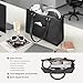 befen Black Genuine Leather Tote Bag for Women Work, Womens Totes Purse Shoulder Bags with 15.6