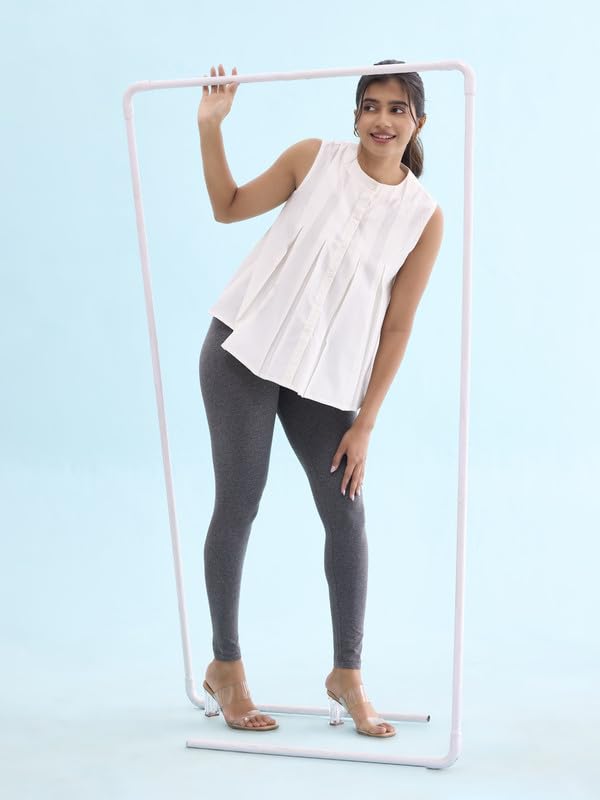 Image of GO COLORS Women Slim Cotton Leggings