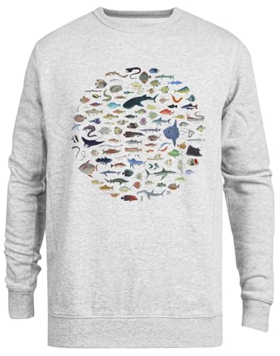 Pull ras du cou One Hundred Fish gris aux finitions haut de gamme