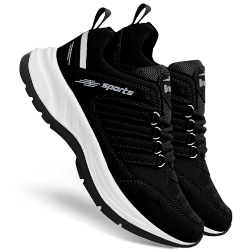 BRUTON Trendy EVA Lite Sneakers Casual Shoes for Men's & Boy's- Size: 8 Black