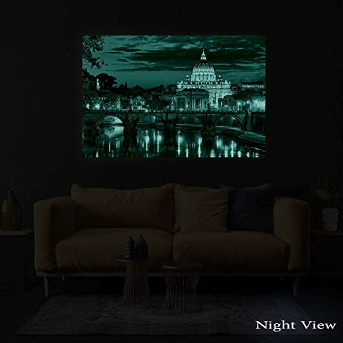Startonight Canvas Wall Art - Rome Italy - Decor Painting For Living Room 32" X 48" #TOP4
