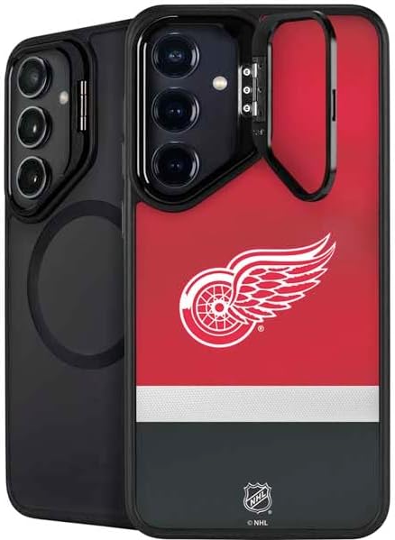 Skinit Kickstand Phone Case Compatible with Galaxy S25 Plus - Officially Licensed NHL Detroit Red Wings Home Jersey Design