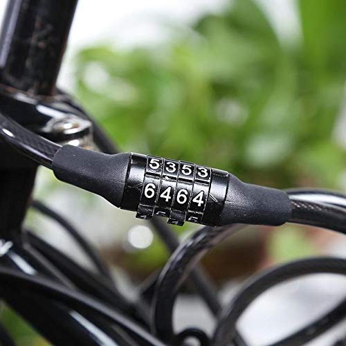Antivol for vélo à code 4 chiffres et chaîne en câble d'acier