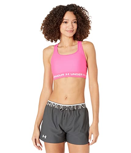 Image of Under Armour Womens Medium Support Crossback Bra Pink S
