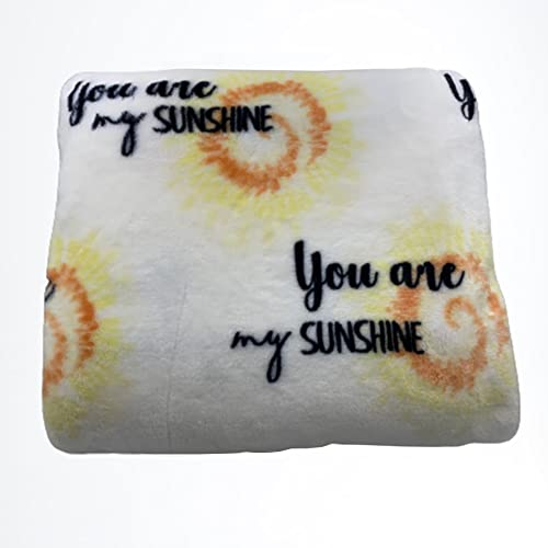 Image of Elegant Comfort Lightweight Printed Throw Blanket- All Season, Ultra Soft, Cozy and Plush- Decorative Throw Blankets, Perfect for Lounging, 50 x 70 inches, You are My Sunshine, Throw Blanket