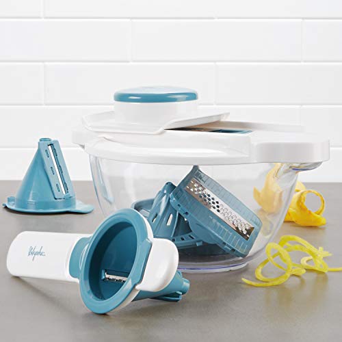 Ayesha Collection 5-In-1 Mandoline & Spiralizer Set, Twilight Teal - #TOP2