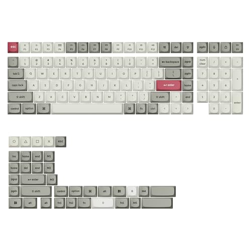 Image of Keychron OSA Profile Double-Shot PBT Keycap Full Keycap Set (141 Keys) - Retro, Compatible with MX Mechanical Switches, Non-Shine-Through, Fits ANSI Layouts (100%, TKL, 96%, 75%, 65%, 60%)
