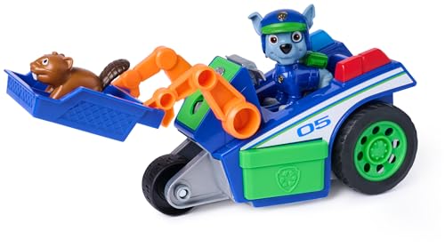 Paw Patrol: Search & Rescue, Rocky Rescue Recycler Vehicle with 2 Figures, Toy Car with Pull-Back Action, Kids Toys for Boys and Girls Ages 3+