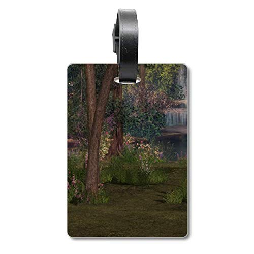 Étiquette d'identification Stream Forestry pour valise rigide avec motif forêt chic