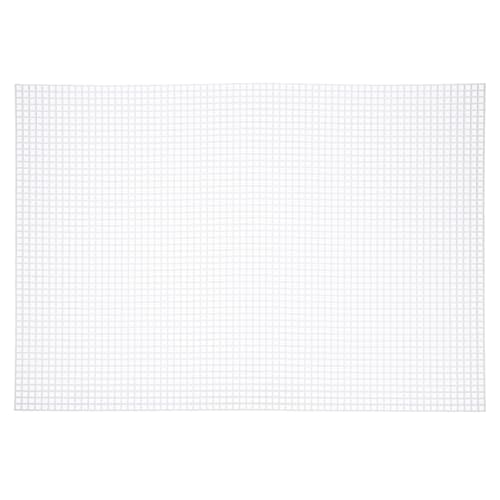 Image of MECCANIXITY 6pcs 12 inchx17 inch Plastic Mesh Canvas Sheet 6 Count Needlepoint Blank Canvas for Embroidery Knit Crochet Acrylic Yarn Crafting, White