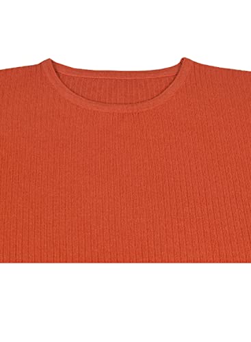 Womens Pullover Sweaters Batwing Long Sleeve Crewneck Casual Loose Knit Jumper Tops with Buttons3