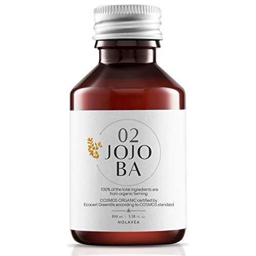 Preisvergleich Produktbild Nolavea Jojobaöl 100% Natürliches Pflanzliches - 100ml - Natives Öl, Biologisch, Kaltgepresst - Schönheitsserum Gesicht und Haar - Wirkt Ausgleichend, Hydratisiert, Nährt