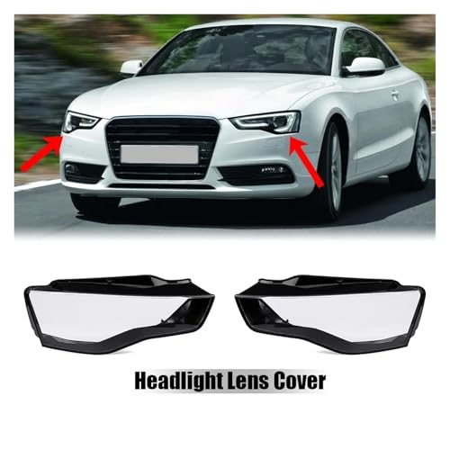 Couvercle de phare Audi A5 S5 RS5 2012-2016 en plexiglass transparent