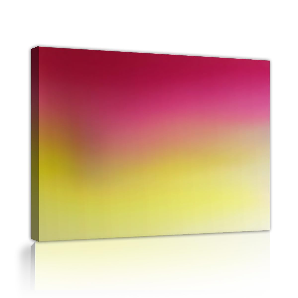 TOANGWALL Abstract Gradient Canvas Wall Art Magenta Yellow Color Block Minimalist Blurred Backdrop Artwork Modern Mural Graphic for Bedroom Lounge Office Decor 65x80cm