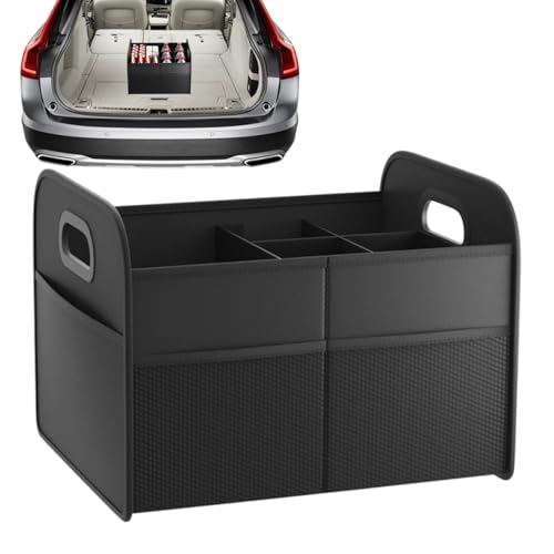 Organizador De Maletero De Coche - Plegable Organizadora para Maletero, Impermeable de 30L con Múltiples Compartimentos para Viajes, Excursiones, Desplazamientos, Aventuras y Salidas Familiar