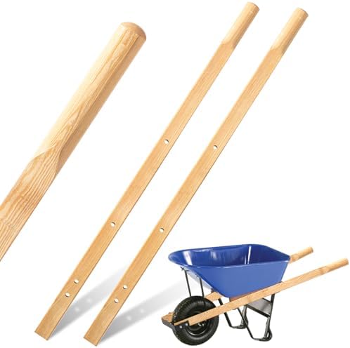 Gisafai 1 Pair Wood Wheelbarrow Handles 60