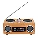 Produktbild JELY FM Upright Radio, Holz-Effekt Portable mit Bluetooth-Stereo-Sound-Empfänger USB-HD-Display für Schlafzimmer Office
