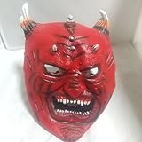 品 節分の鬼のお面に最適 赤鬼 マスク大人用